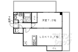 エリタージュうずまさ 1LDKの間取図画像