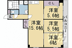 ルネ・ニッセイコーポラス 3LDKの間取図画像