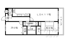 カリオン大町 2LDKの間取図画像