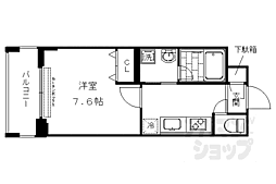ベラジオ京都西院ウエストシティ 1Kの間取図画像