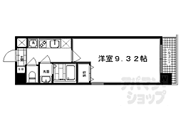 パルティール西院 1Kの間取図画像
