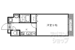 ラフィーネ西沢 1Kの間取図画像