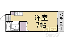 フラッツ太秦 1Kの間取図画像