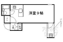 ハルモニア ワンルームの間取図画像