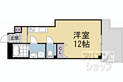 THECITY太秦 1Kの間取図画像
