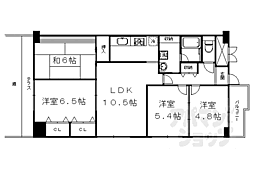 嵯峨スカイハイツ 4LDKの間取図画像