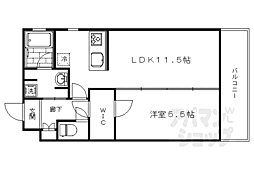 ベラジオ京都壬生イーストゲート 1LDKの間取図画像