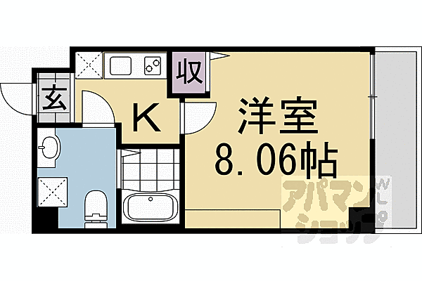 フラッティ千本寺之内北 502｜京都府京都市上京区千本通芦山寺上る閻魔前町(賃貸マンション1K・5階・23.45㎡)の写真 その2