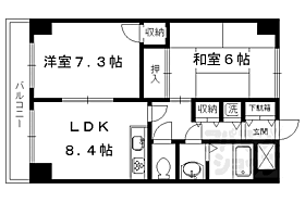 京都府京都市北区衣笠御所ノ内町（賃貸マンション2LDK・4階・52.62㎡） その2