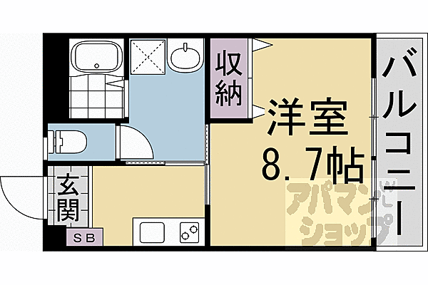 京都府京都市中京区西ノ京南大炊御門町(賃貸マンション1K・3階・31.80㎡)の写真 その2