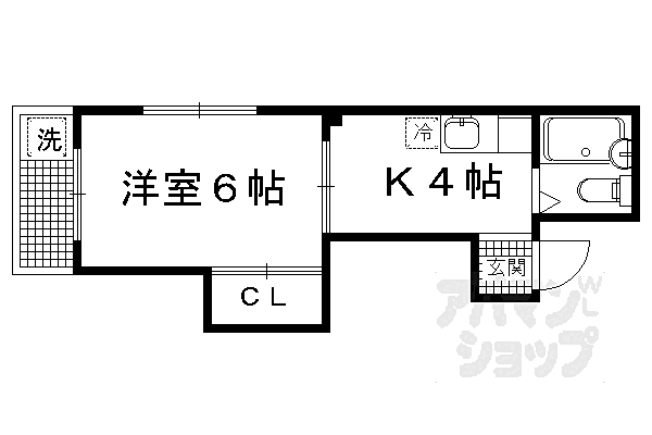 京都府京都市左京区田中門前町(賃貸マンション1K・2階・24.00㎡)の写真 その2