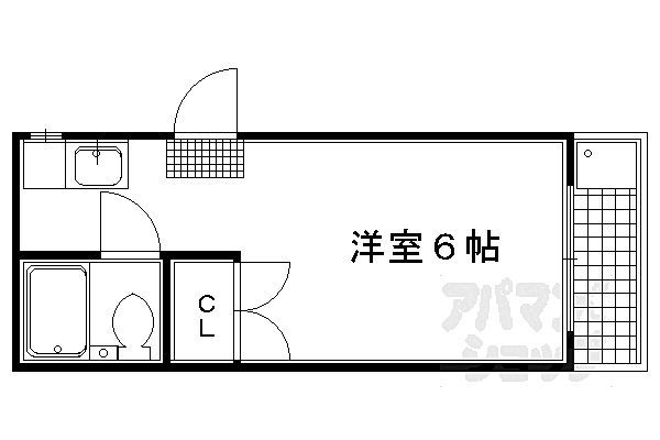 ハイツ和田 3F南｜京都府京都市上京区葭屋町通出水上ル亀屋町(賃貸マンション1R・3階・16.00㎡)の写真 その2