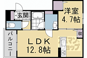 京都府京都市中京区西ノ京北円町（賃貸マンション1LDK・3階・42.03㎡） その2