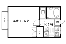 メゾン山喜 C-2 ｜ 京都府京都市北区等持院中町（賃貸アパート1K・1階・22.91㎡） その2