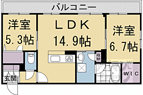 ＨＡＢＩＴＥＲ　御所西 302 ｜ 京都府京都市上京区小川通出水上る茶屋町（賃貸アパート2LDK・3階・61.37㎡） その2