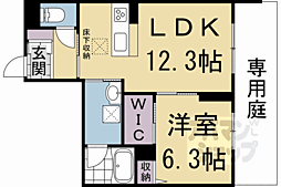 ＨＡＢＩＴＥＲ　御所西 103 1階1LDKの間取り