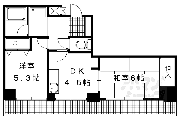 ライオンズマンション京都紫野 401｜京都府京都市上京区堀川寺之内上る三丁目上天神町(賃貸マンション2DK・4階・40.12㎡)の写真 その2