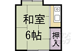 プチハウス等持院 ワンルームの間取図画像