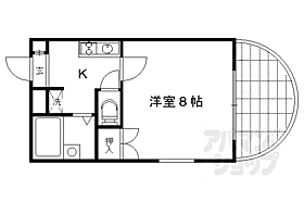 京都府京都市中京区聚楽廻西町（賃貸マンション1K・4階・24.18㎡） その2