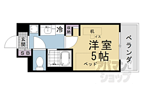 京都府京都市左京区田中西浦町（賃貸マンション1R・3階・16.84㎡） その2