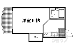 サンハイム島谷 1Kの間取図画像