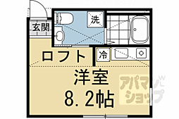 NEST冷泉町 ワンルームの間取図画像