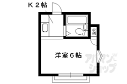 叡山電鉄叡山本線 茶山・京都芸術大学駅 徒歩11分の賃貸アパート 2階1Kの間取り