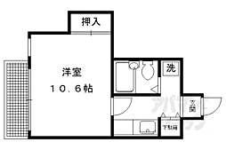 アビタ・上賀茂 1Kの間取図画像