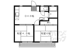 エステート一条 2DKの間取図画像