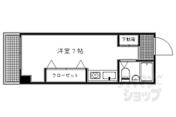アスペースCS2 1Kの間取図画像