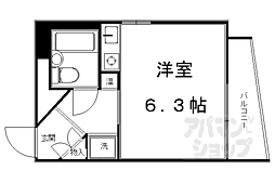 インペリアル烏丸今出川 ワンルームの間取図画像