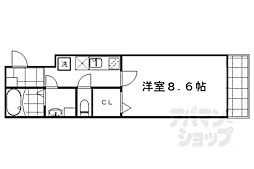 レゾナンス西陣 1Kの間取図画像