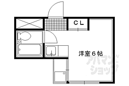 コーポ小林 1Kの間取図画像