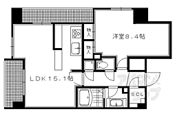 レジディア洛北 1LDKの間取図画像
