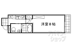 アークリード今出川大宮 1Kの間取図画像