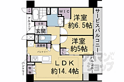 京都市上京区上堀川町マンション 2LDKの間取図画像