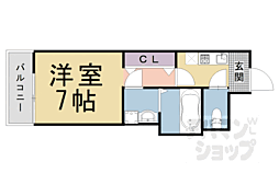 VineOakAgeha 1Kの間取図画像