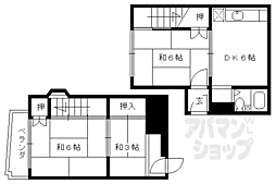 リエール北野 3DKの間取図画像