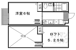 ロフティ北野の森 1Kの間取図画像