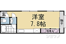 聖護院ハイツ ワンルームの間取図画像