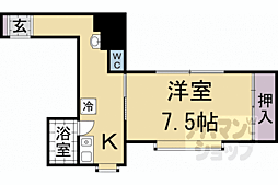 國田ビル 1DKの間取図画像