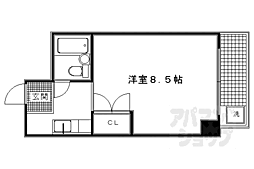 あおきハイツ 1Kの間取図画像