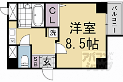 サムティ上堀川 1Kの間取図画像