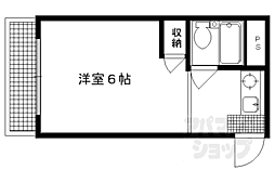 プチモンド京都 1Kの間取図画像