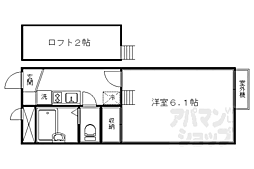 レオパレス御所西 1Kの間取図画像