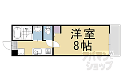 アークリード三条御前 1Kの間取図画像