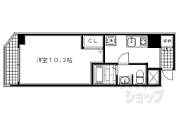 SWISS京都堀川WEST 1Kの間取図画像