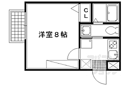 アークリード四条油小路 1Kの間取図画像