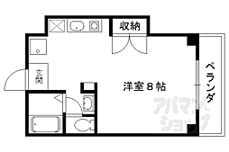 エルエーブハイツ 1Kの間取図画像