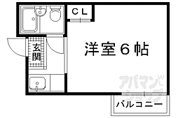 コーポ小林 1Kの間取図画像